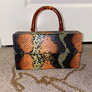 Women Crossbody Purse Bags,Fashion Snake Printed Leather,Small Clutch Bags